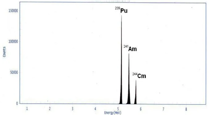 Tabel 1. Besaran Efisiensi Detektor Spektrometer-α 