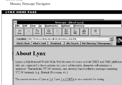 Figure “Lynx home page” shows the 