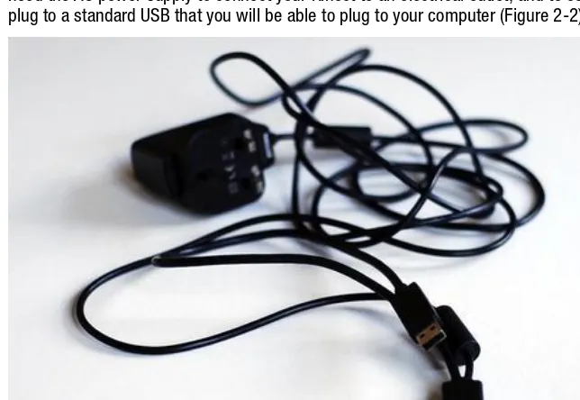 Figure 2-2. Kinect AC adapter with standard USB connection 