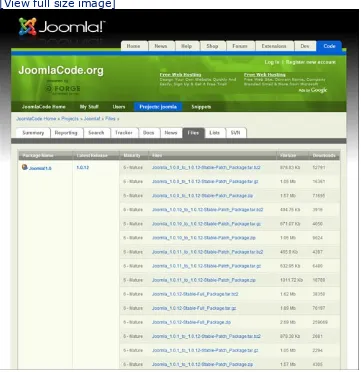 Figure 2.3. Structure of different file packages for Joomla