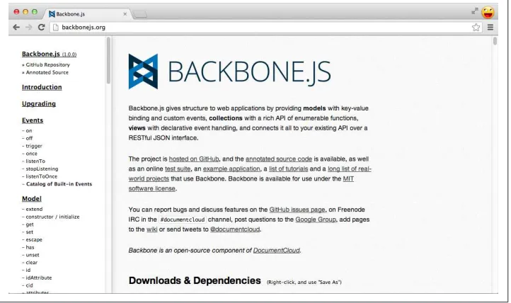 Figure 1-1. The Backbone.js home page