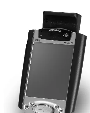 Figure 3-3. Compaq PDA with wireless IP PCMCIA card, courtesy of IP Wireless