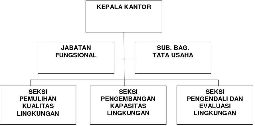 Gambar 10.1 Struktur Organisasi Kantor Lingkungan Hidup Kabupaten Pacitan  