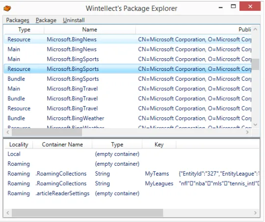 FIGURE 2-7 Wintellect’s Package Explorer utility.