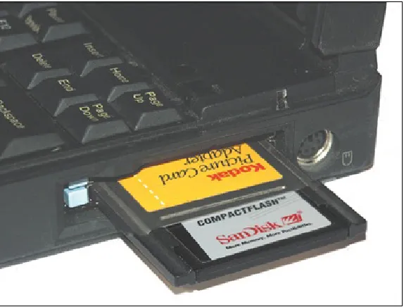 Figure 2.17. Or, use a portable card reader that can be powered byyour laptop's USB connector.