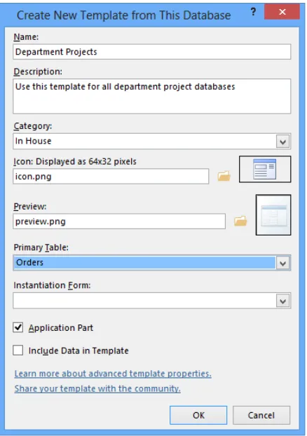 table that Access uses as the default option in the Create Relationship wizard. Select the 