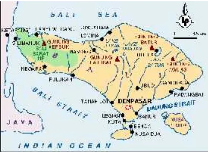 Figure 1. The map of Bali island