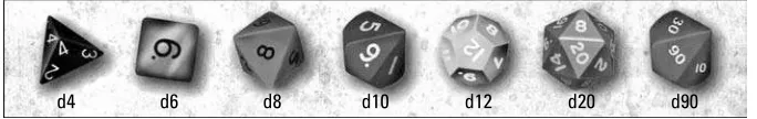 Figure 1-1: The basic dice for D&D.