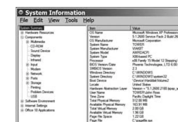 Figure 1-6: Use the System Information tool to identify the BIOS version and date.