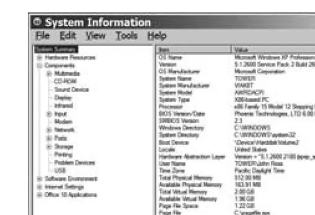 Figure 1-6: Use the System Information tool to identify the BIOS version and date.