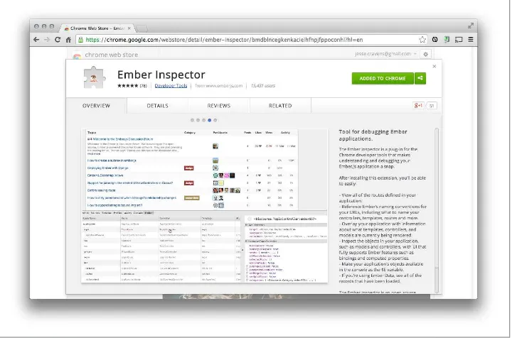 Figure 3-4. Ember Inspector extension for Google Chrome