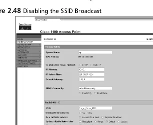 Figure 2.48 Disabling the SSID Broadcast
