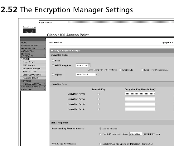 Figure 2.52 The Encryption Manager Settings