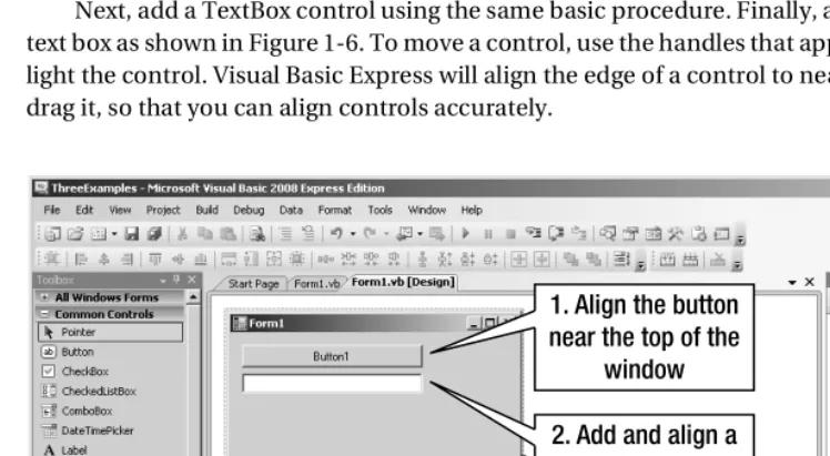 Figure 1-5. Adding a button to the form