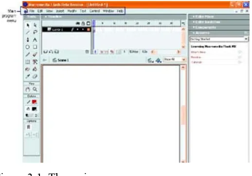 Figure 3.1: The main program menu   Note Many of the commands in the main program menu bar have hot keys associated with them-all of which are customizable