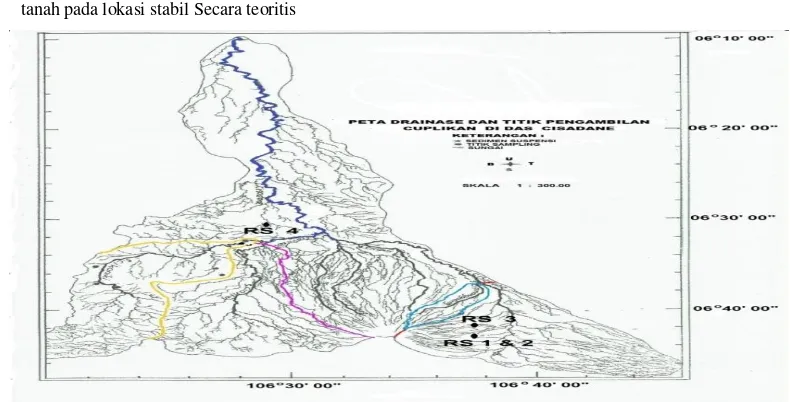 Gambar 3. Lokasi Penelitian (DAS Cisadane  – Bogor – Jawa Barat)  dan titik pengambilan sampel 