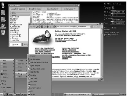 FIGURE 1-2Damn Small Linux provides an efficient desktop Linux.