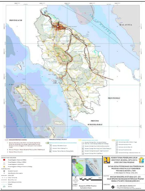 Gambar 3.3.  Peta Kawasan Strategis Ranperda RTRW Provinsi Sumatera Utara 