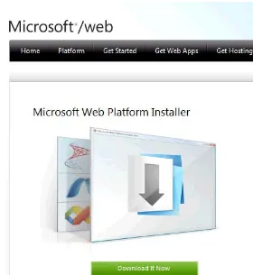 Figure 2-2. Downloading the Web Platform Installer 
