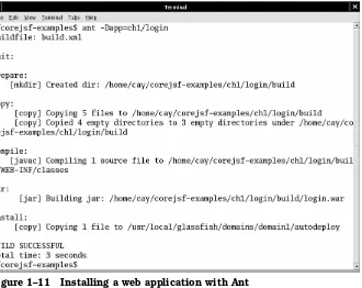 Figure 1–11Installing a web application with Ant