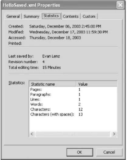Figure 2-4. Other document properties can bepopulated at user option