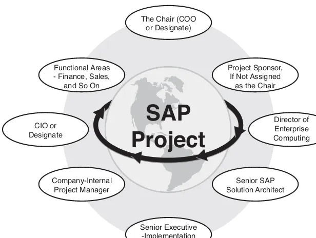 FIGURE 2.3 The makeup of the SAP project steering committee is necessarily broad.