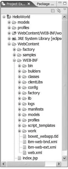 Figure 1.10Default WPF folders shown in the Project Explorer view.