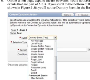 Figure 2-28. Dummy Event in dynamic action event list 