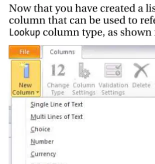 Figure 2-11. Choosing the column type 