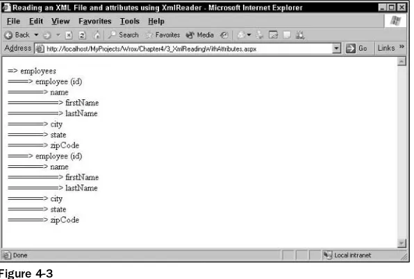 Figure 4-3The last two examples have shown you how to study the information structures in the XML file, but