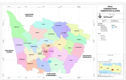 Gambar 4.1 Peta Wilayah Kabupaten Klaten 
