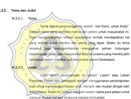 Tabel 3.2. Creative Brief 