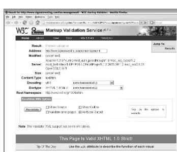 Figure 3-1. If your site passes the validation mustard, the W3C validator will return this screen.
