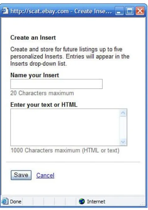 Figure 2.3. Creating a new insert for the texteditor.