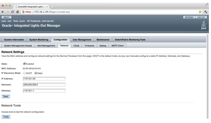 Figure 1-4 displays the InfiniBand management network configuration.