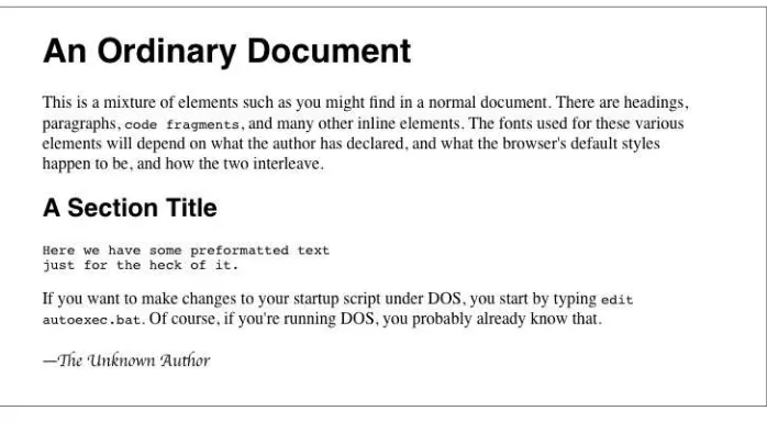 Figure 1. Various font families