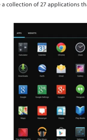 Figure 5.1 These are all native applications that come preinstalled on a first-generation Google Nexus 7.
