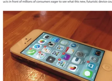 Figure 1.2 The iPhone 5 is a great example of a modern-day smartphone with a large screen used to create a dynamic and fluid interface.