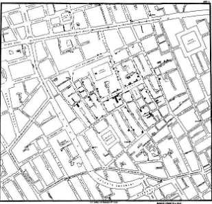 Figure 1-8. John Snow’s cholera map