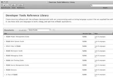 Figure 4–2. The Developer Tools Reference Library window 