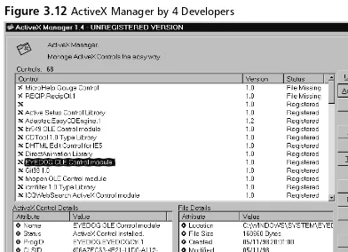 Figure 3.12 ActiveX Manager by 4 Developers