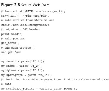 Figure 2.8 Secure Web Form