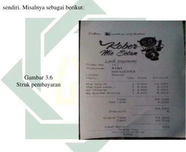 Gambar 3.6Struk pembayaran