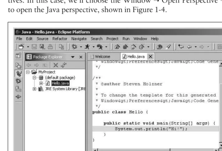Figure 1-4. The Java perspective