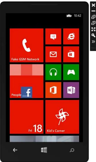 Figure 1-2. Windows Phone 8 emulator