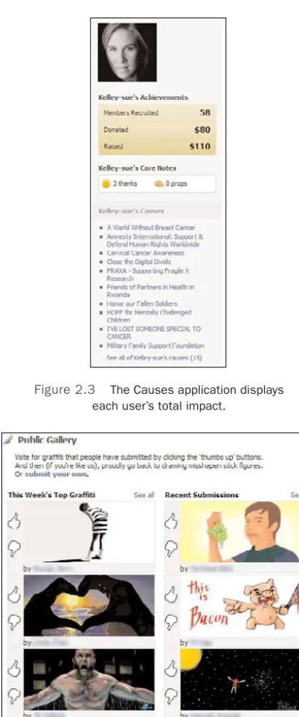 Figure 2.3The Causes application displays