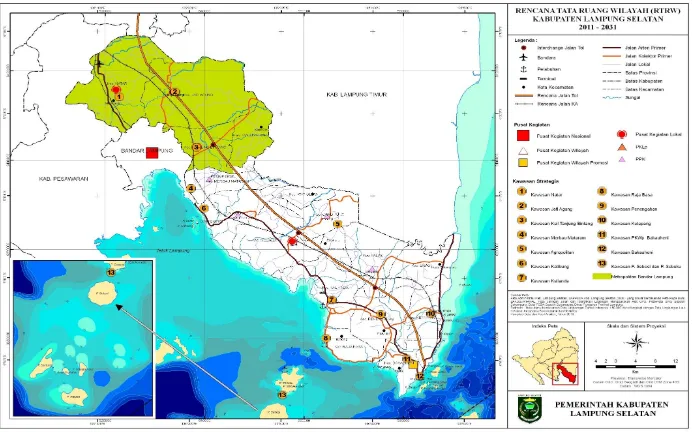 Gambar 3-5. Peta Kawasan Strategis Kabupaten Lampung Selatan
