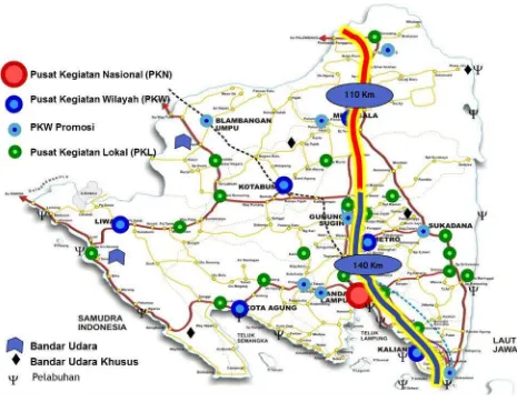 Gambar 3-2. Struktur Ruang Rencana Tata Ruang Wilayah Provinsi Lampung 2009 – 2029 
