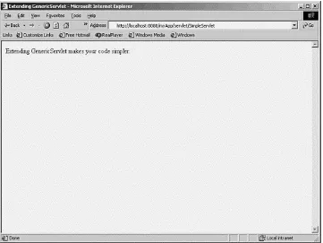 Figure 2.5. Extending GenericServlet.