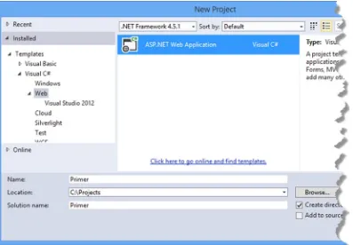 Figure 3-1. Creating the Primer project